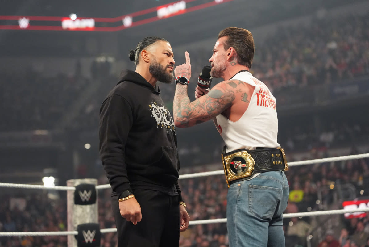 Roman Reigns and CM Punk's rivalry has been deeply personal since week one.Getty Images