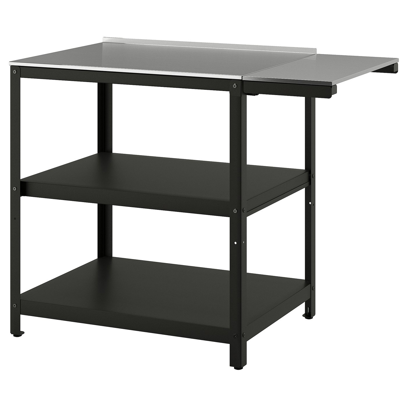 Grillsk&Auml;r Kitchen Island W Side Table - Stainless Steel/outdoor 93/116x61 Cm