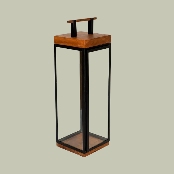 Anthropologie, Grace Acacia Wood Large Lantern