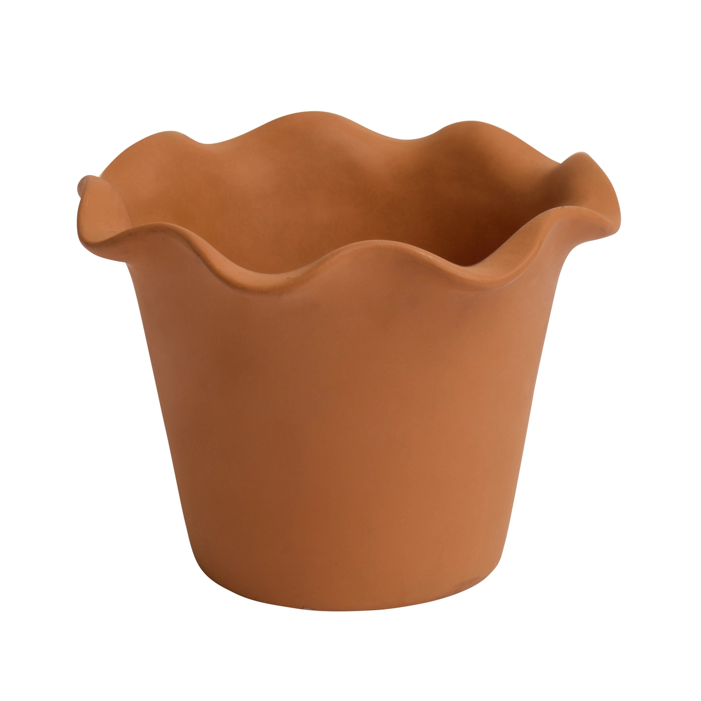 Habitat, Habitat Scalloped 21cm Clay Planter &ndash; Small