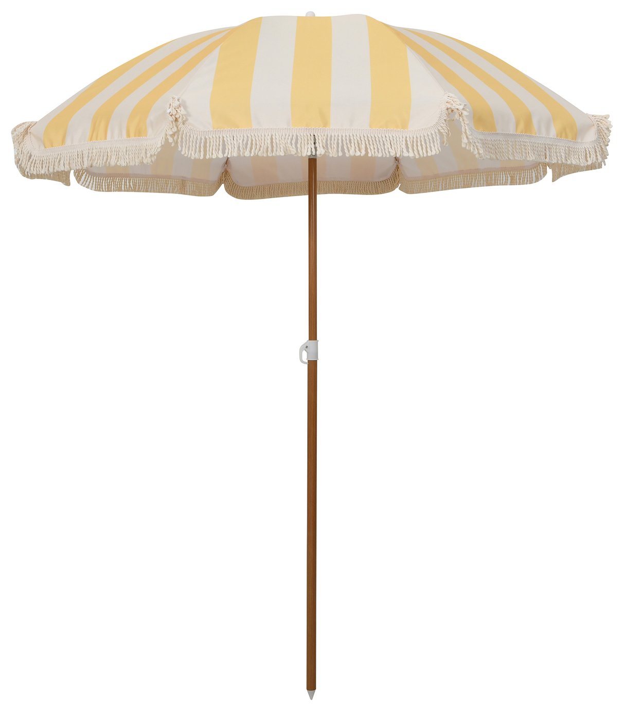 Habitat 1.6m Tilting Garden Parasol - Yellow &amp; White