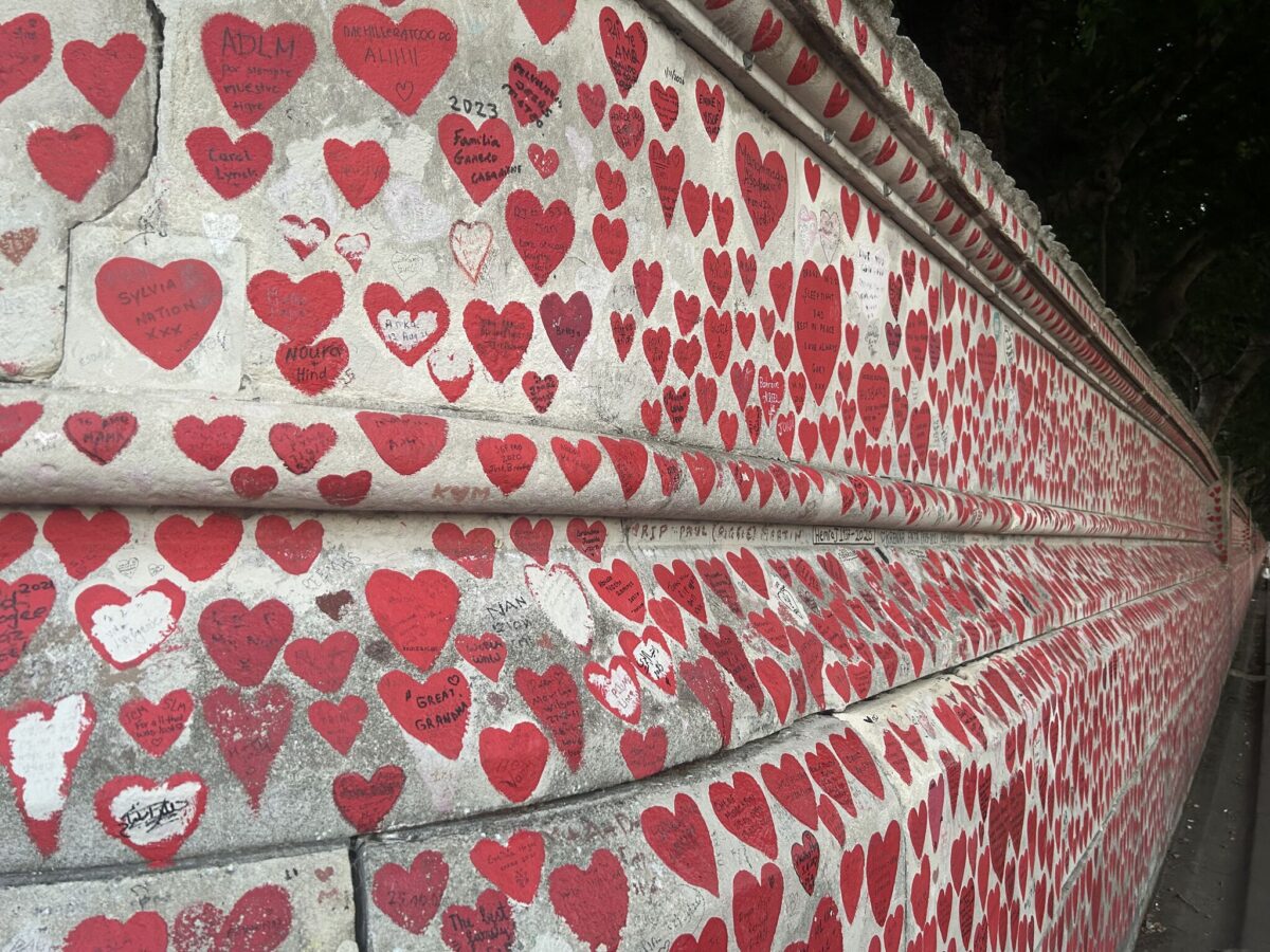 The National Covid Memorial Wall in London. Credit: Nicola Brook / Broudie Jackson Canter.