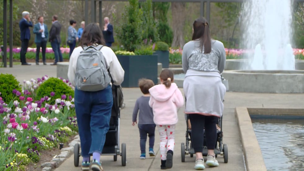 Patrons enjoy Memphis Botanic Garden during its spring event entitled "BLOOM: A Million Shades...