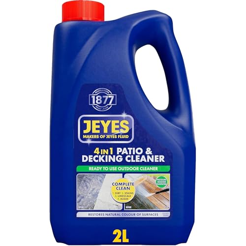 Jeyes 4-In-1 Patio and Decking Power, Outdoor Cleaner for Patios, Paths, Driveways, Stone &amp; Concrete, 2 Litres