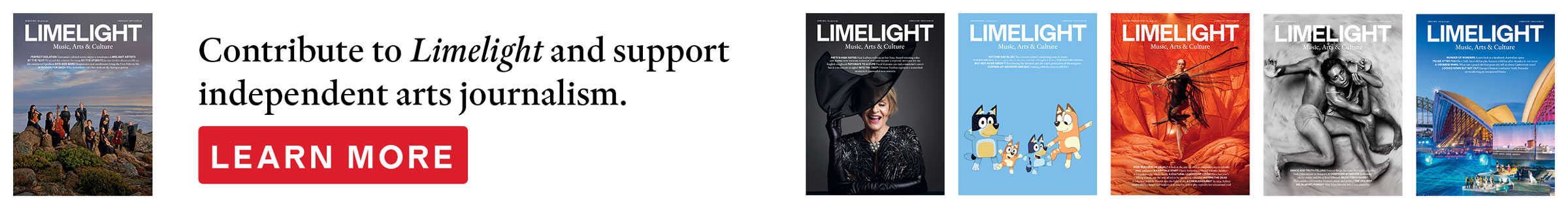 Contribute to Limelight and support independent arts journalism.