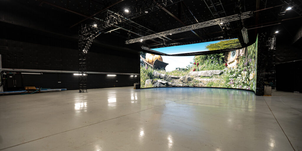 A virtual production studio