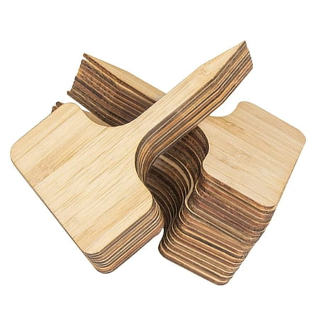30 Pcs Plant Label Labels Vegetables Wood Garden Markers for Potted Plants Wooden T-Type Tags Succulent Planters