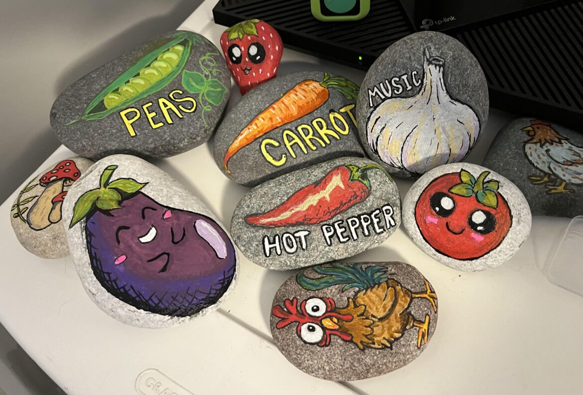 Made some garden stones