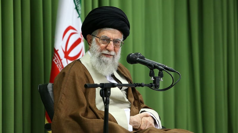 Iran's Supreme Leader Ayatollah Ali Khamanei speaks during his meeting with students in Tehran, Iran on October 18, 2017.