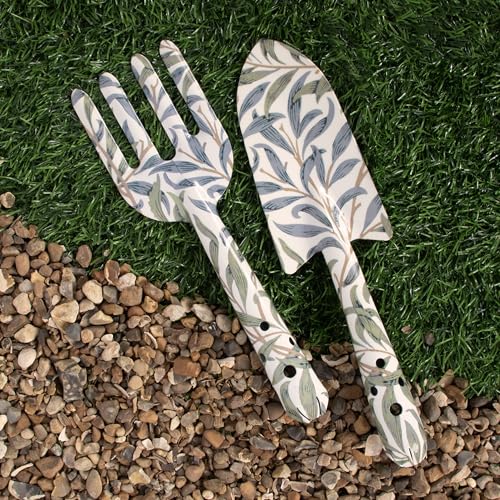 The Leonardo Collection William Morris Willow Bough Garden Tool Set for Gardening | Ideal Tool Kit &amp; Gardening Gifts for Women &amp; Men | Durable Garden Tools &amp; Hand Tools for Daily Garden Work