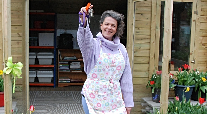 Project coordinator Adele Frost at Nantwich community garden opening