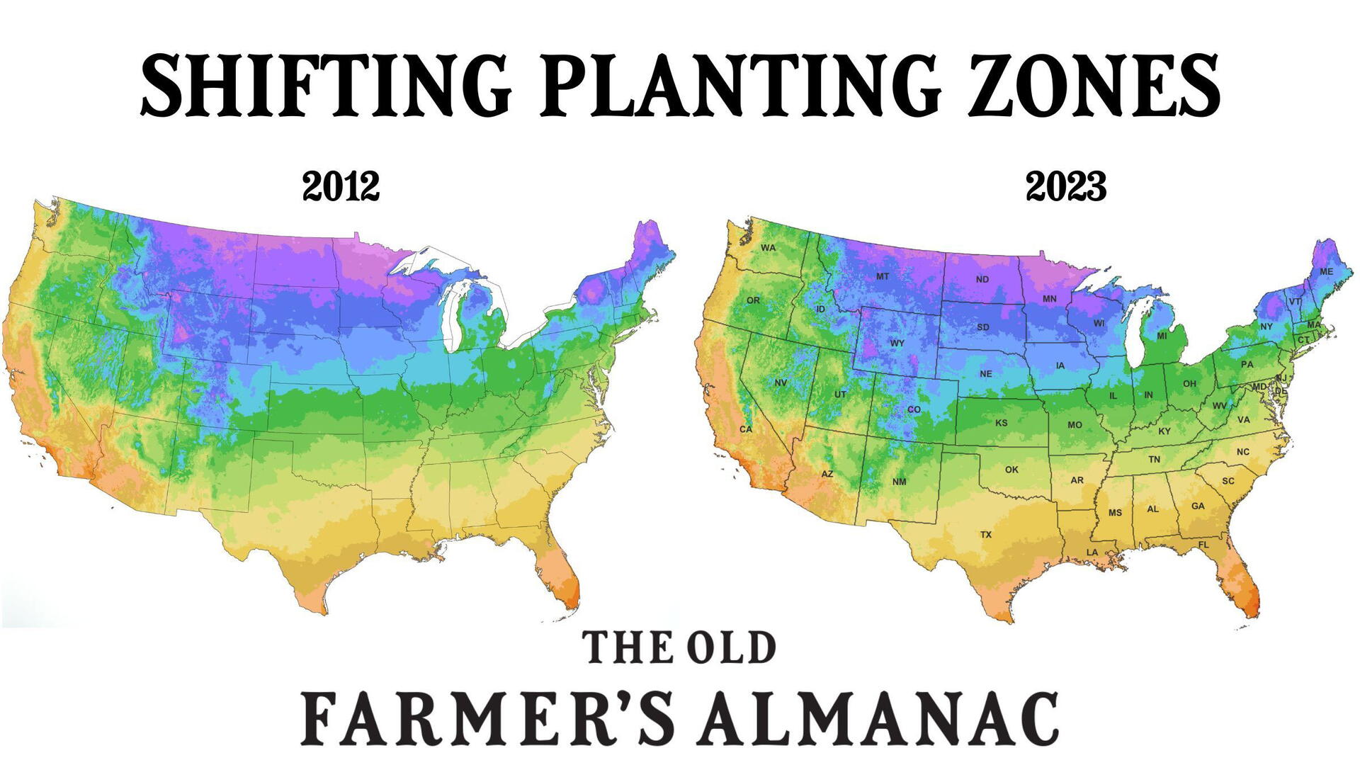 shifting USDA planting zone