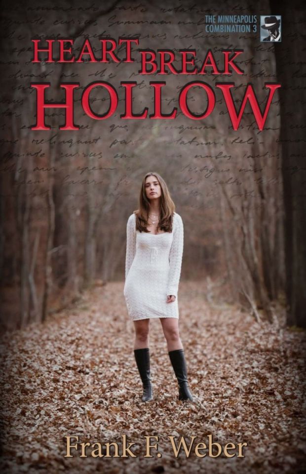 A book jacket featuring a woman standing in the woods.
