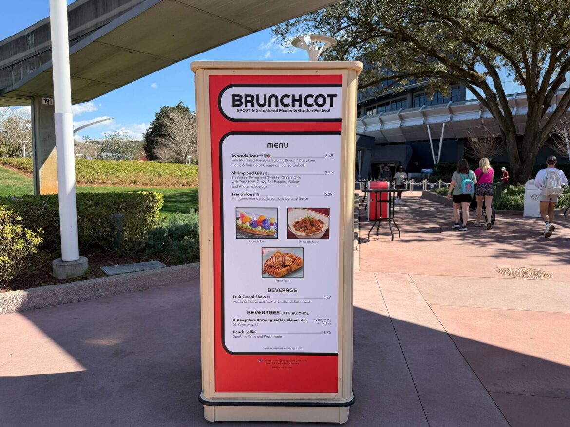 Brunchcot Menu at EPCOT International Festival of the Arts 2026