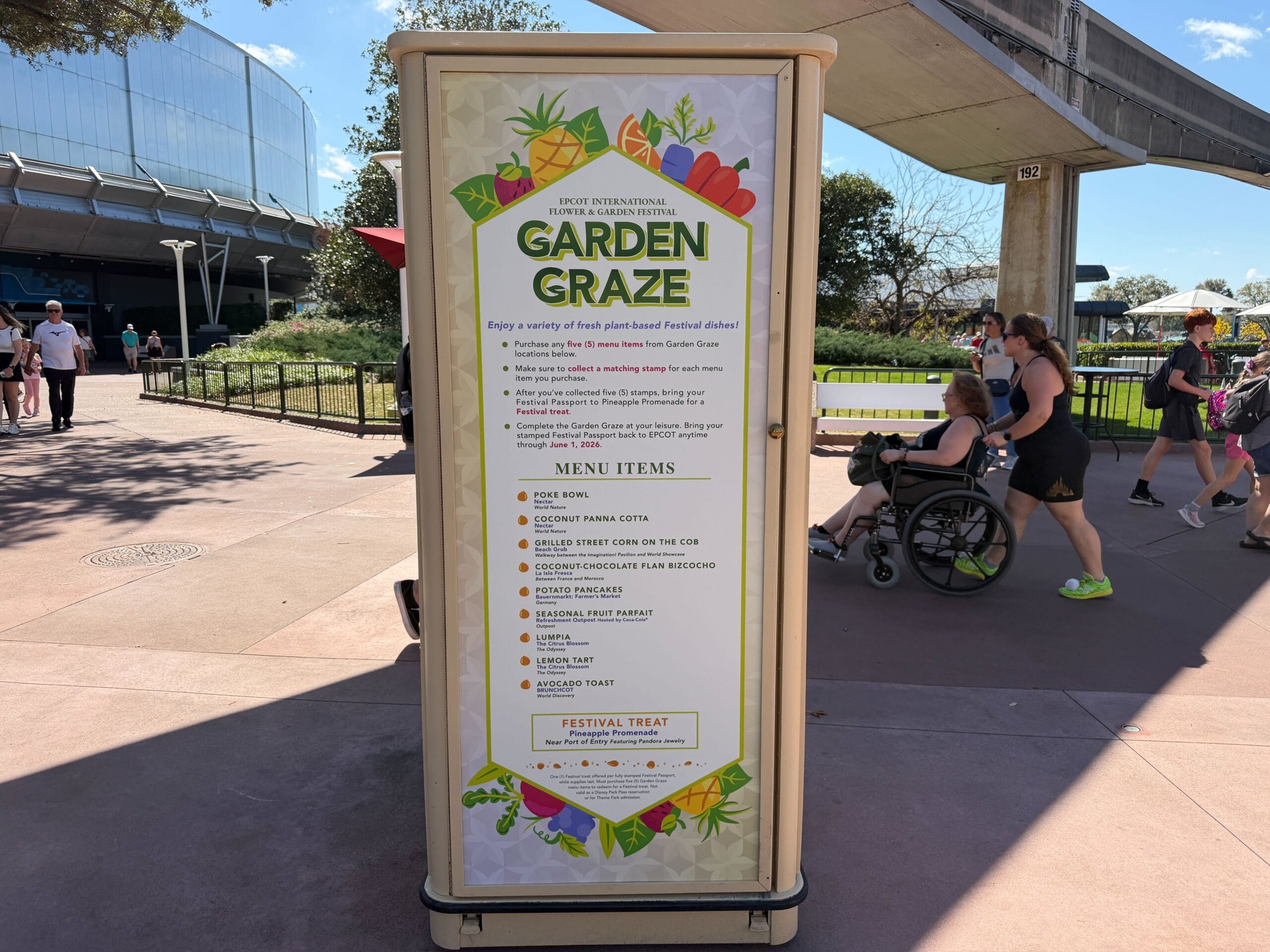 Garden Graze Menu at EPCOT International Festival of the Arts 2026