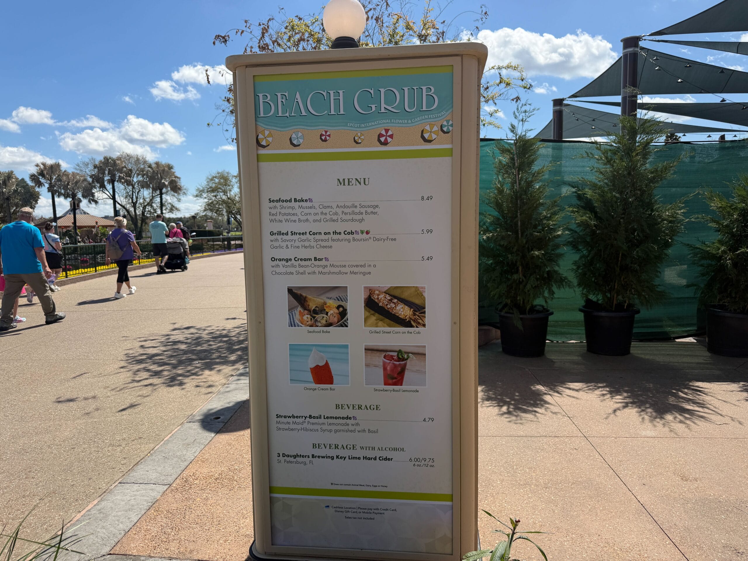 Beach Grub Menu at EPCOT International Festival of the Arts 2026