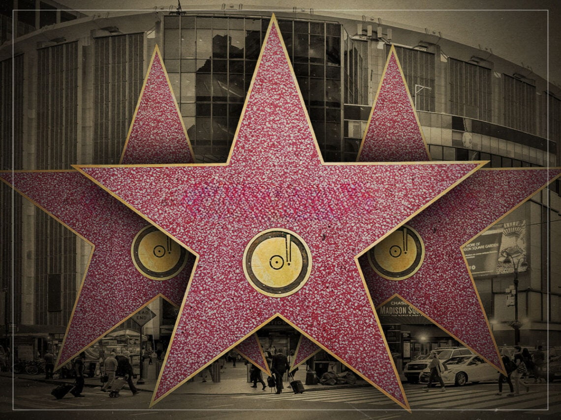 Who are the only five musicians to get a star on the Madison Square Garden Walk of Fame