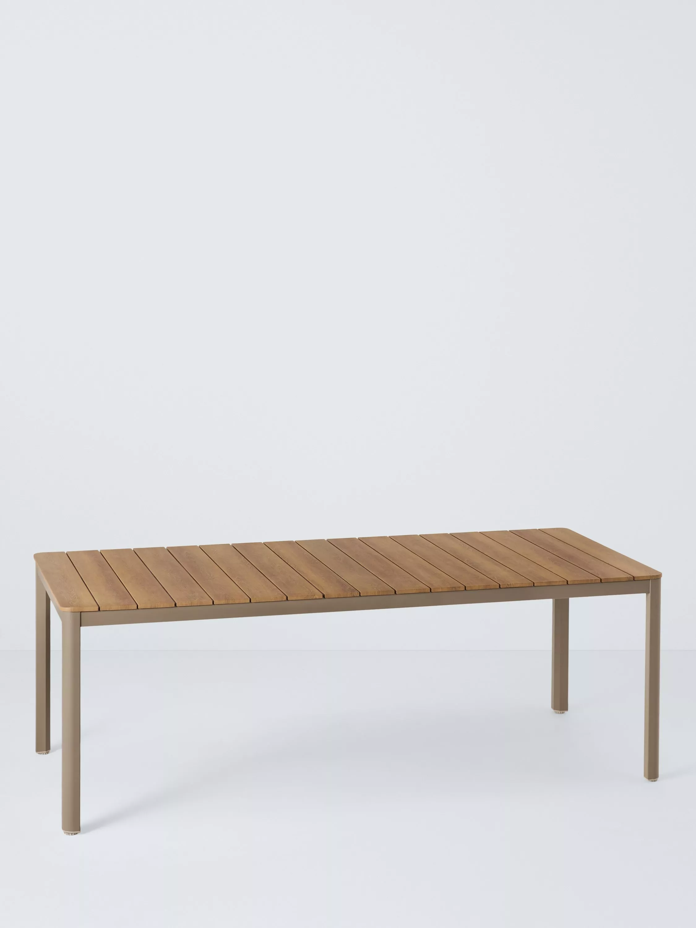 John Lewis Sahara Rectangular Garden Dining Table, 212cm, Mocha