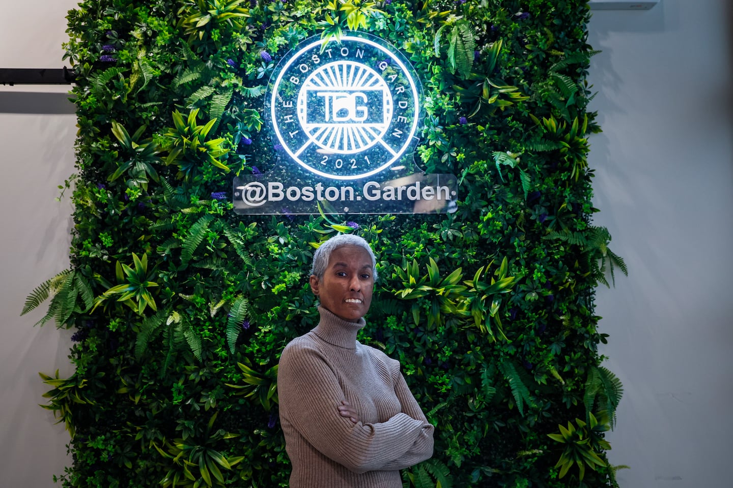 Ivelise Rivera, founder and majority owner of The Boston Garden Dispensary, stood inside her Cambridge cannabis shop.