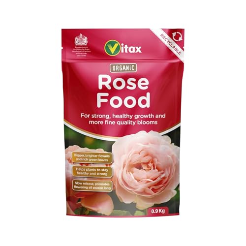 Vitax Organic Rose Feed &ndash; All-Natural Fertilizer for Healthier, Vibrant Roses &ndash; Boosts Growth, Blooms, and Soil Health &ndash; Ideal for Organic Gardening (0.9kg Pouch)