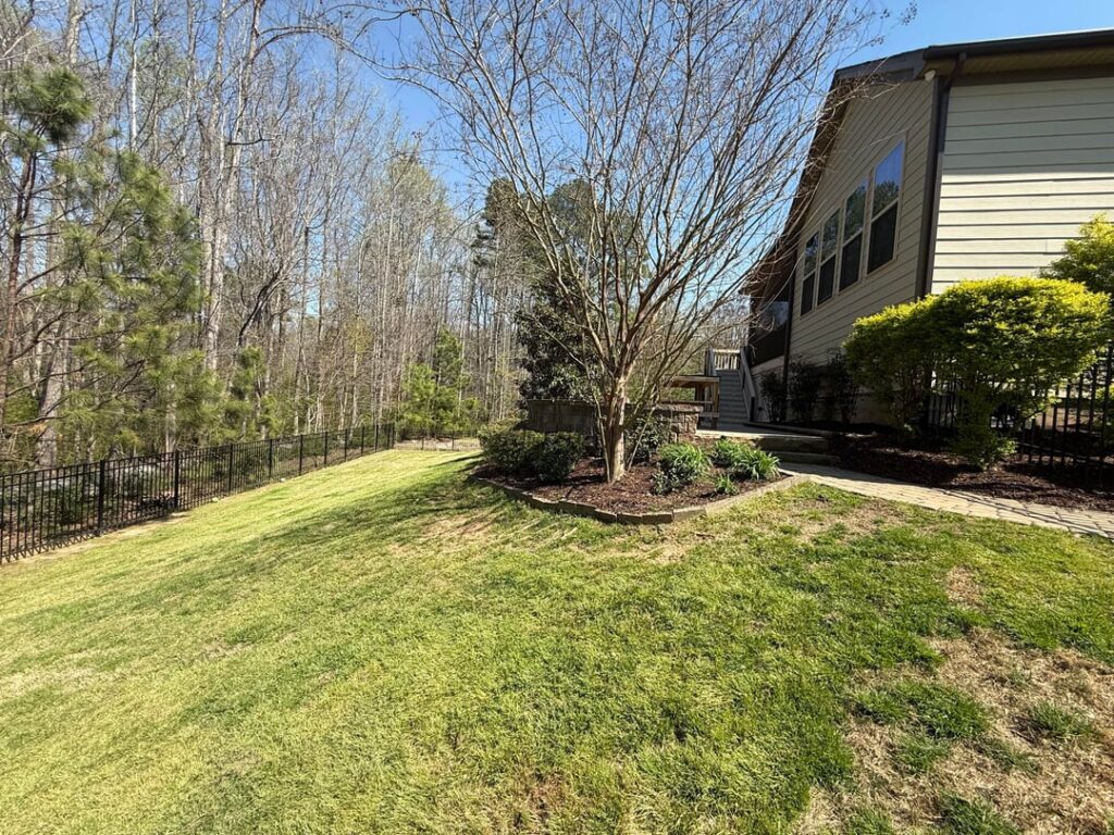 Considering a home with a sloped backyard Considering a home with a sloped backyard
