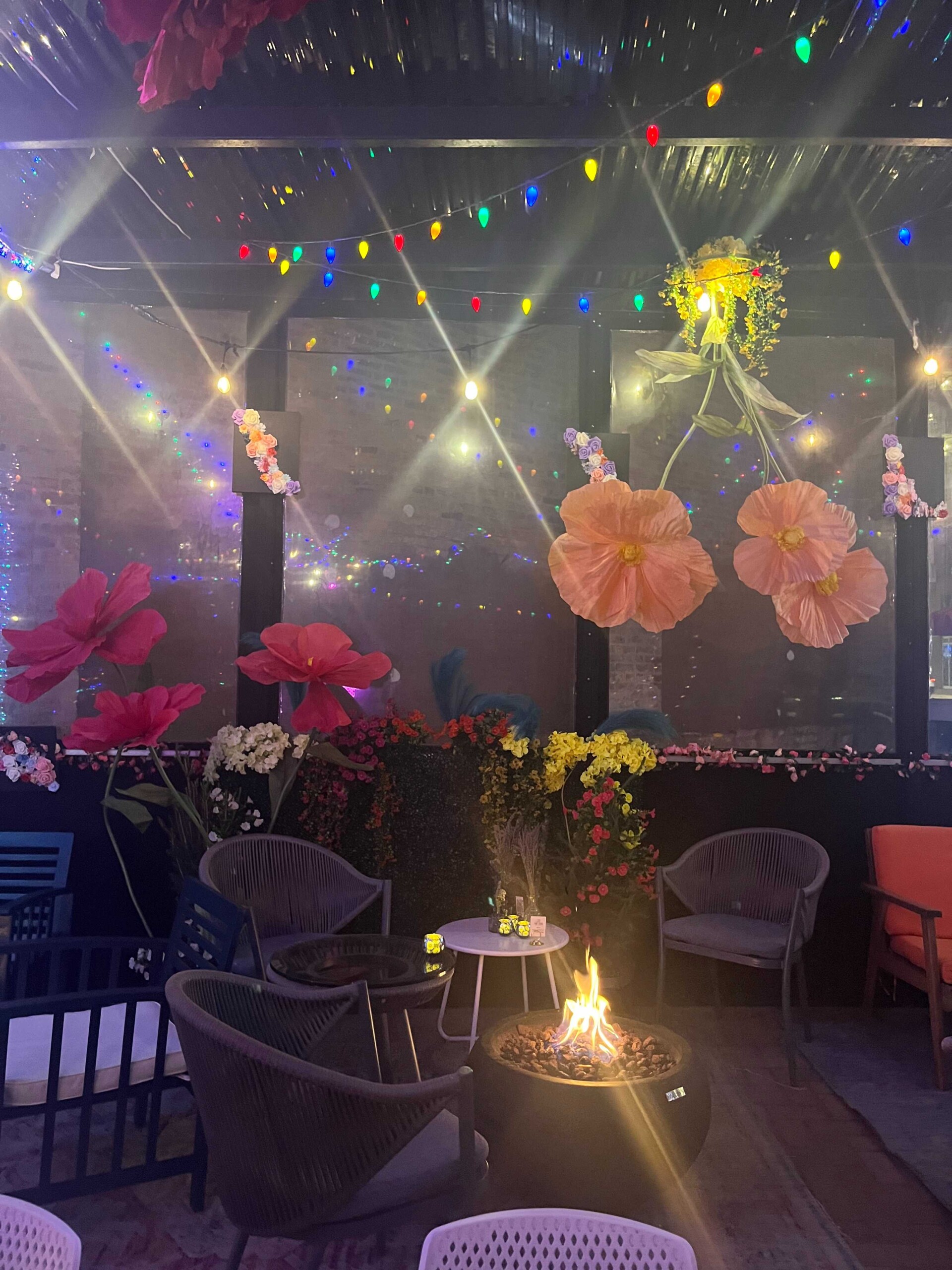 Secret Garden nighttime firepit2