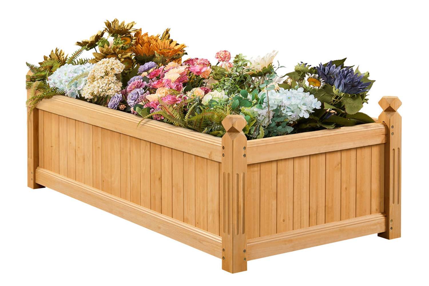 Rilynne Multiple-sized Fir Wood Rectangular Garden Planter By Arlmont & Co.