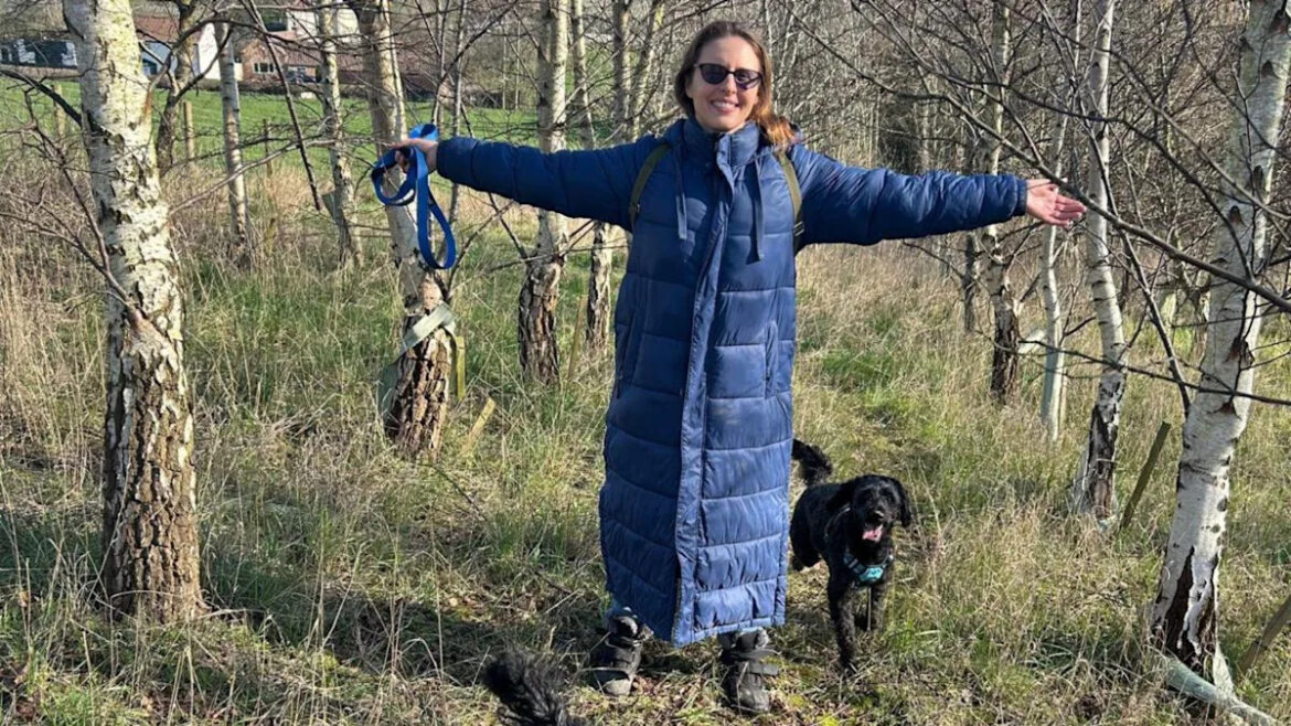 Blind woman says protect woods from garden village