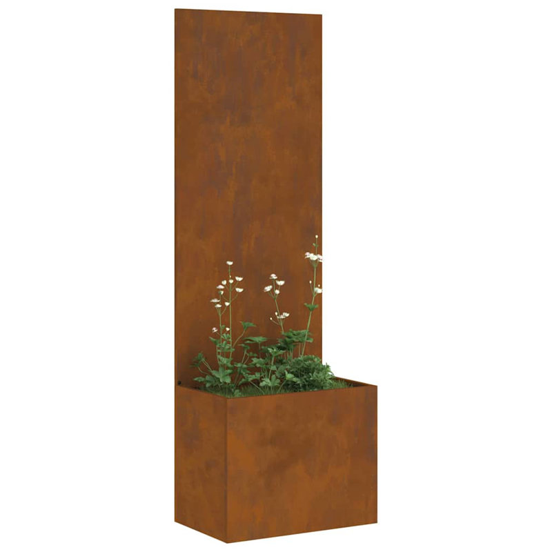 Ivy Bronx Garden Privacy Screen Rusty 50 X 140 Cm Weathering Steel | Wayfair.co.uk