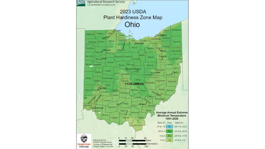 2023 USDA Plant Hardiness Zone Map - Ohio