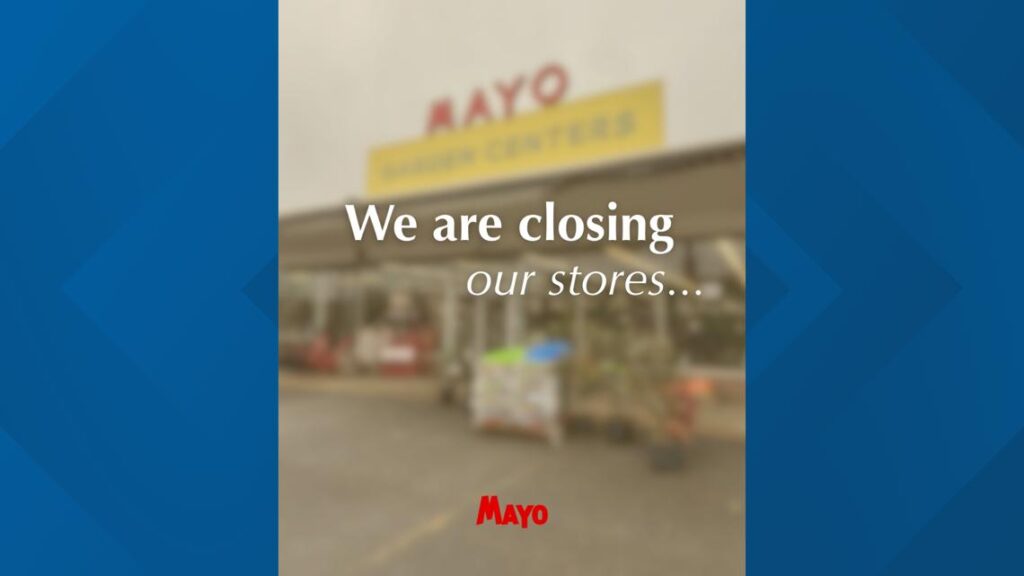 Mayo Garden Centers to close its stores