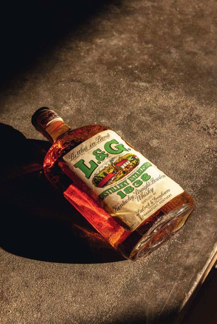 A bourbon bottle