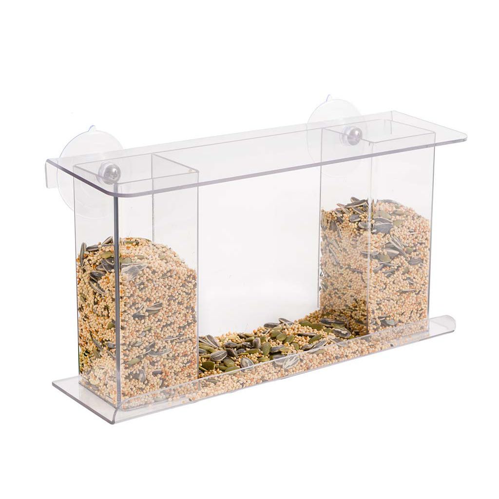 Wind &amp; Weather One-Way Mirror Window Tray Bird Feeder &amp; Reviews | Wayfair