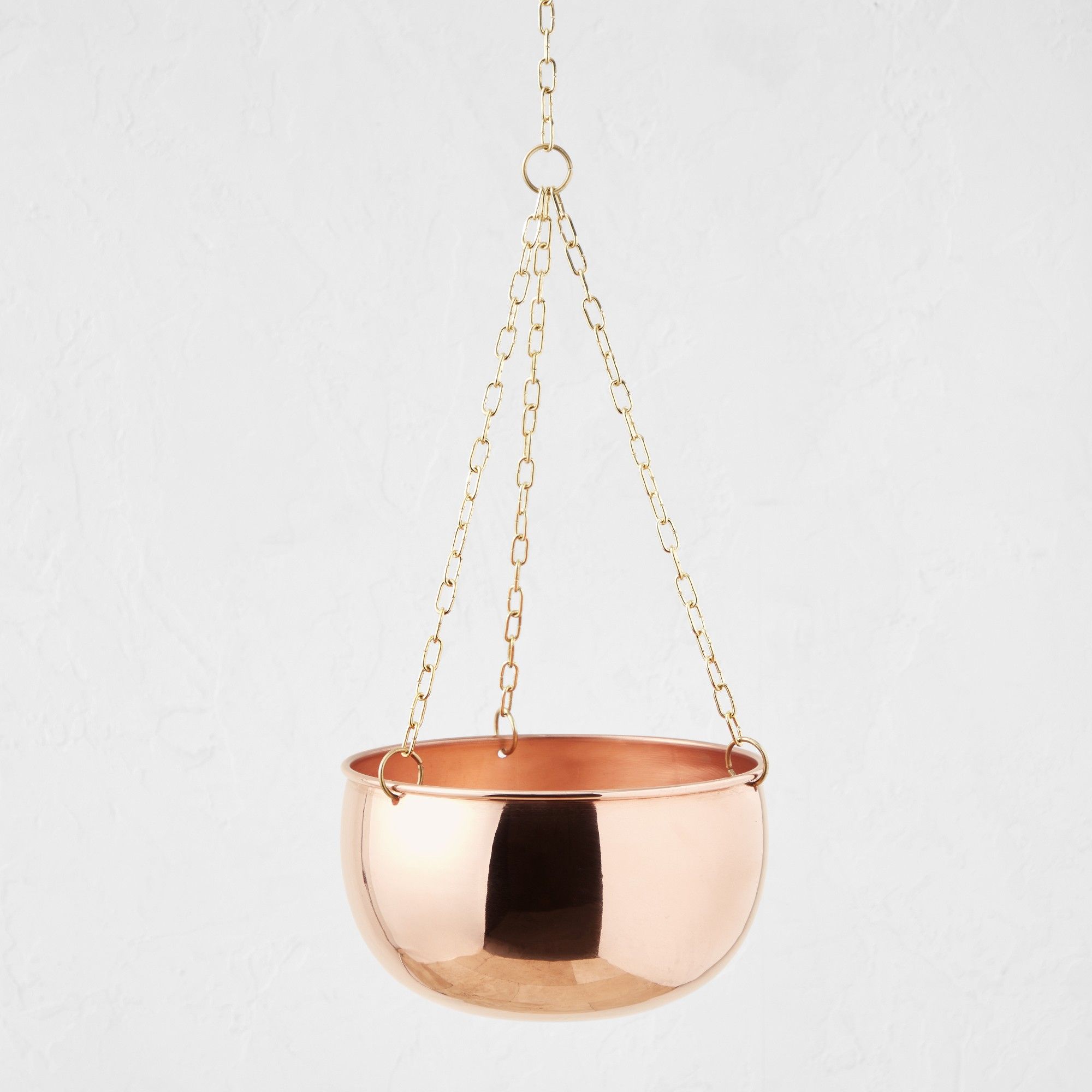 Copper hanging planter