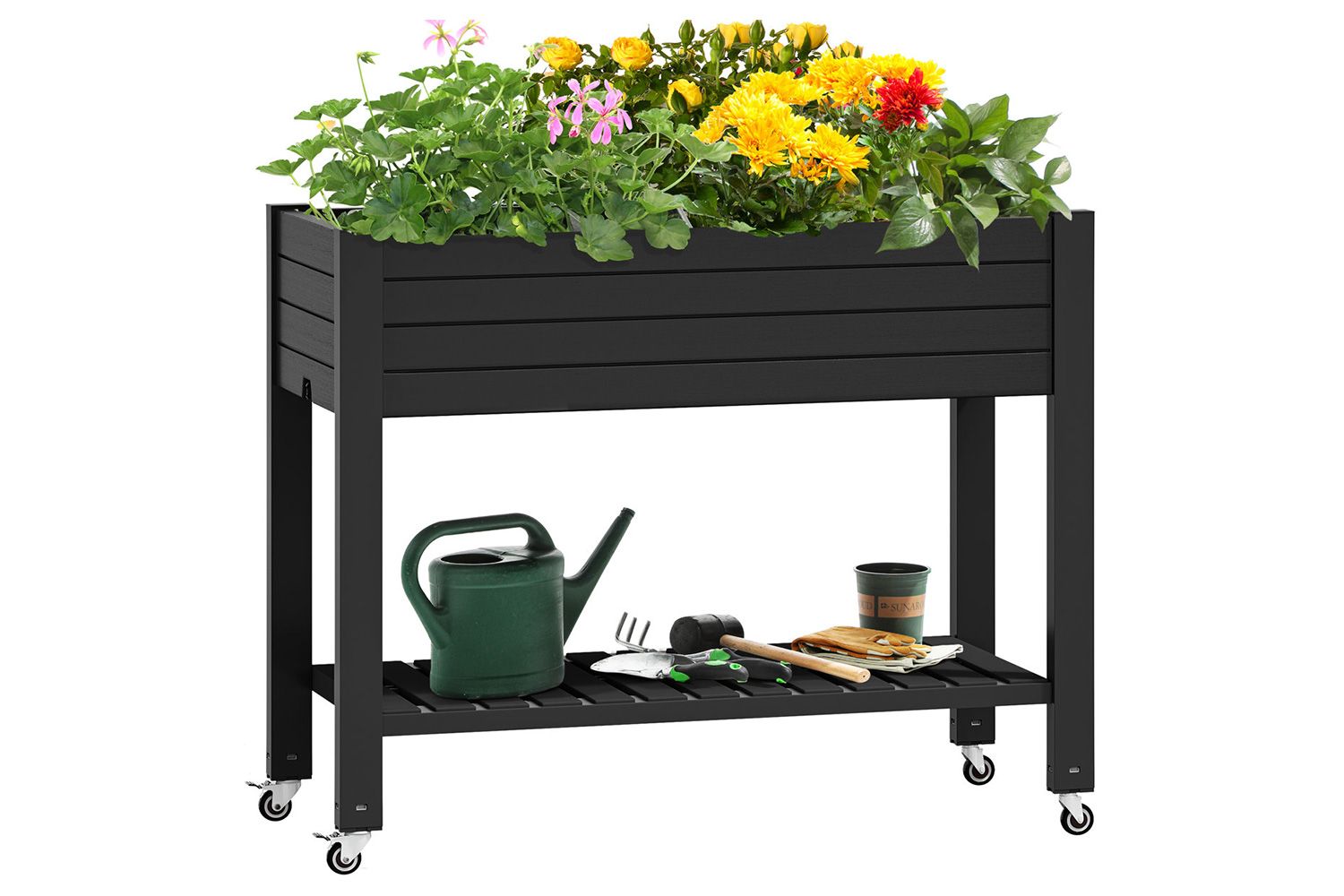 Lark Manor Alphonsa 43.3W x 34.1H ft Resin Raised Garden Bed 