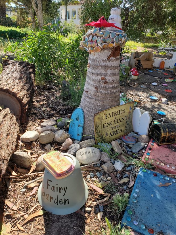 Many features have been added over the years to the "fairy garden" along the La Jolla Bike Path. (Ashley Mackin-Solomon)