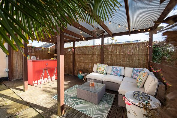 Pergola in the garden. Pergola in the garden.