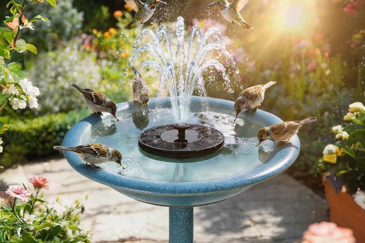 The Mademax Solar Bird Bath Fountain Is on Sale