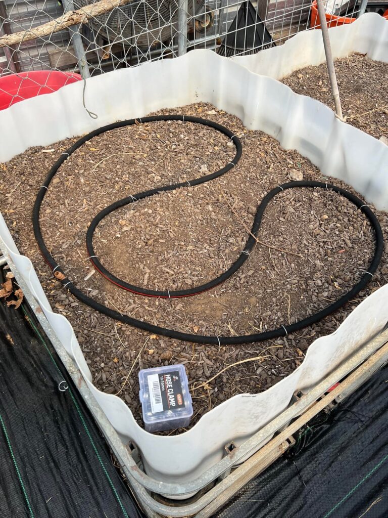 Finally installing an irrigation system in our beds.