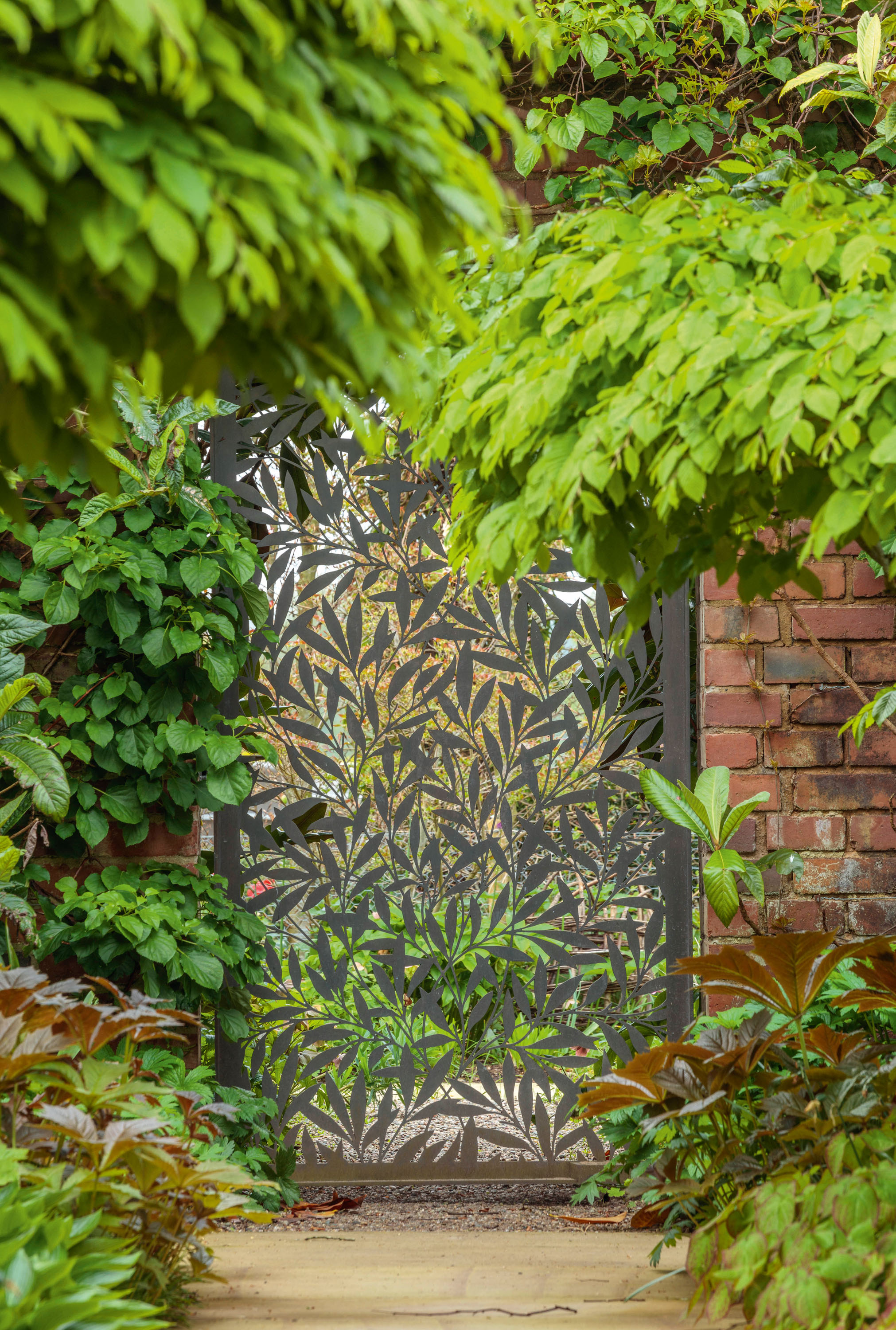 The garden at Cogshall Grange in Antrobus, Cheshire &mdash;&nbsp;the home of Julia Kirkham and Brendan Flood.