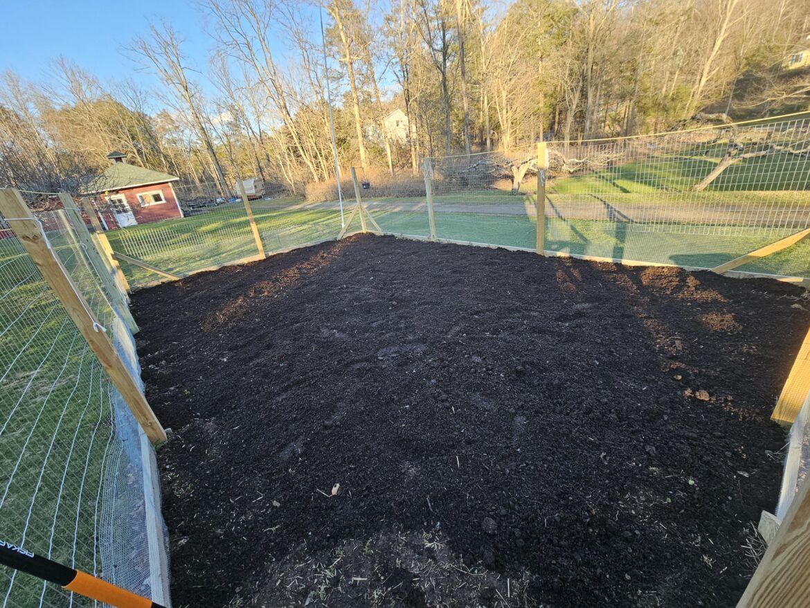 Got the garden topped off with some compost. Will be time to plant in a week or two.