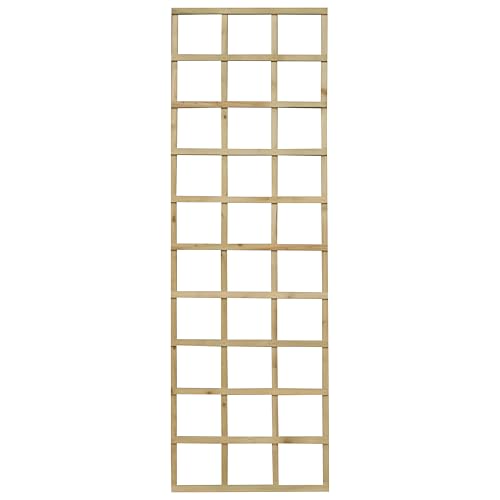 Wooden Trellis Panel 1800 X 600mm &ndash; Smooth Planed Timber Garden Trellis for Climbing Plants &amp; Wall Support