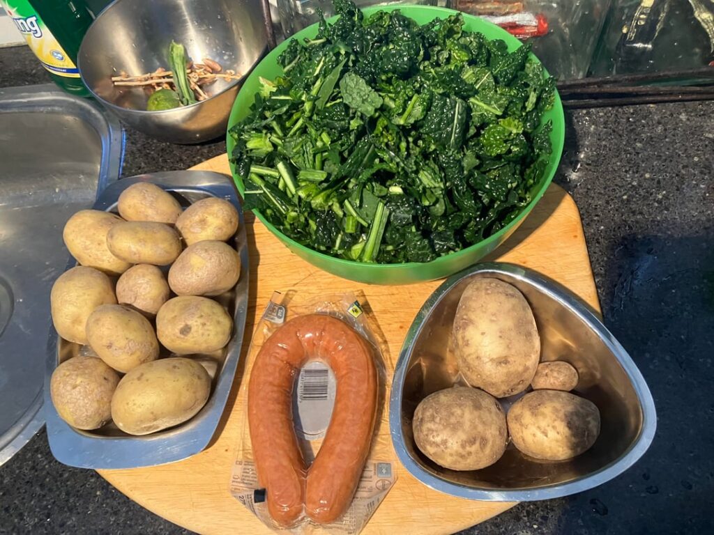 Dino Kale and Potatoes will be on the menu tonight..