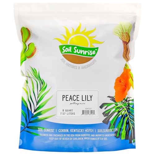 Soil Sunrise Peace Lily Potting Soil Mix (8 Quarts) for Planting, Growing, or Repotting Peace Lily Plants
