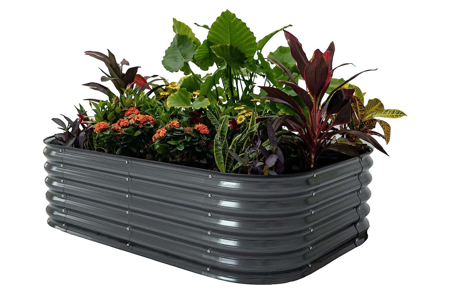 17" Tall 6 In 1 Modular Metal Outdoor Raised Garden Bed By Vego Garden