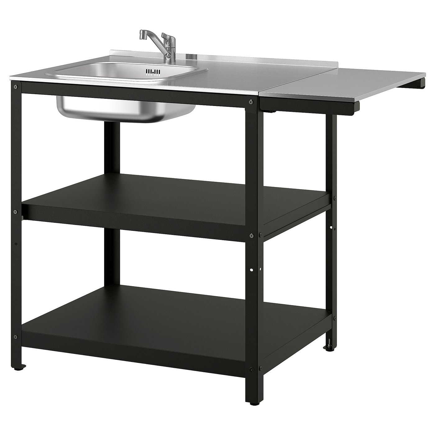 Grillsk&Auml;r Sink Unit W Side Table - Stainless Steel/outdoor 36 5/8/45 5/8x24 "