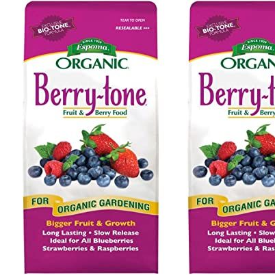Espoma Organic Berry-Tone 4-3-4 Natural &amp; Organic Fertilizer and Plant Food for All Berries. 4 Lb. Bag. Use for Planting &amp; Feeding to Promote Bountiful Harvest - Pack of 2