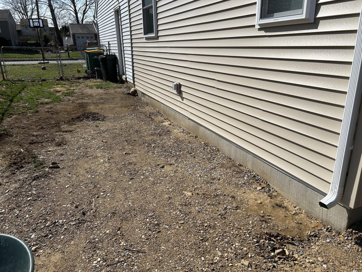 What would you do here along the foundation?