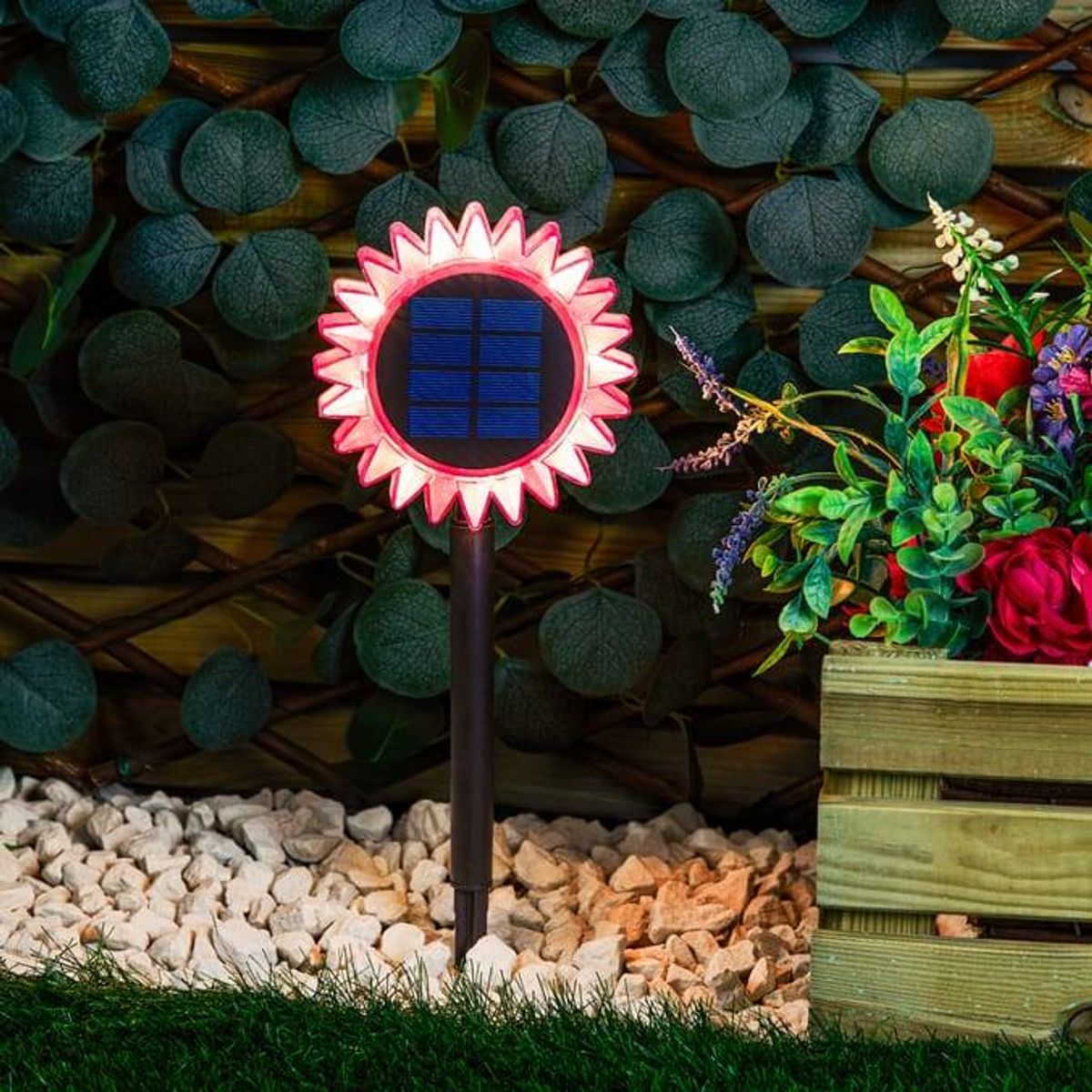 Firefly Solar Flower Stake Light