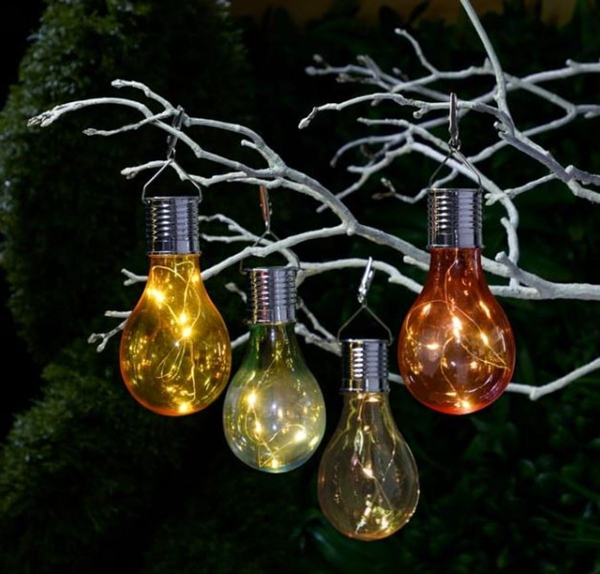The Firefly Assorted Plastic Colour Light Bulb Solar Light 
